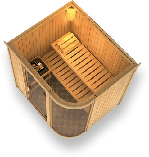 Costruzione facilitata con montaggio in kit delle saune finlandesi e infrarossi
